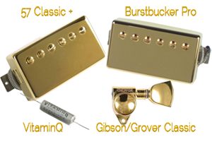 hamer studio parts, 57 classic plus, burstbucker pro, vitamin q capacitor, bigson grover classic tuners